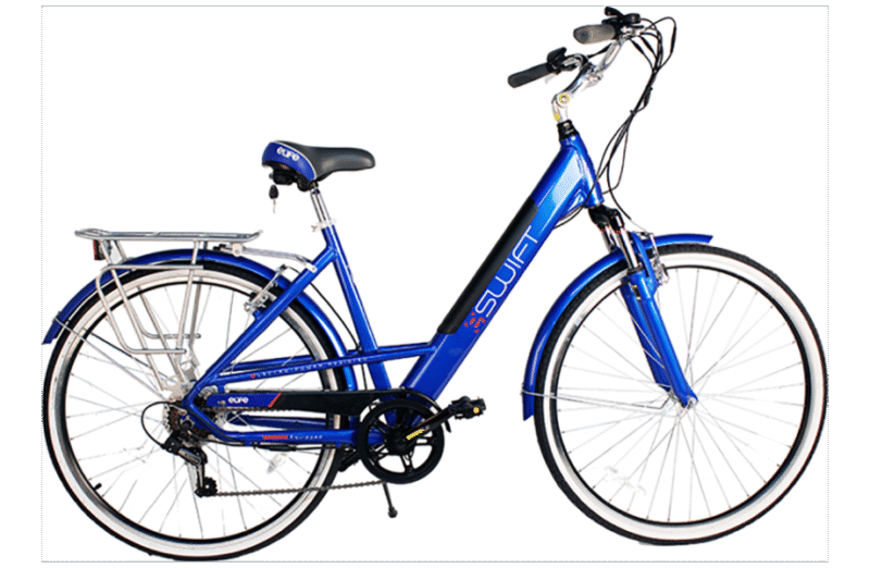 Swift Step Through electric Bike in Blue