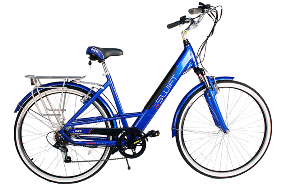 Swift Step Through electric Bike in Blue